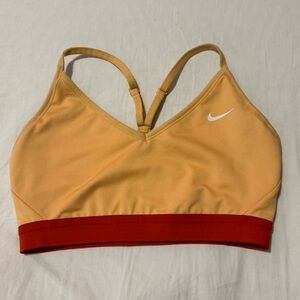 Nike Dri-Fit Women’s Sports Bra, size medium, light & dark orange